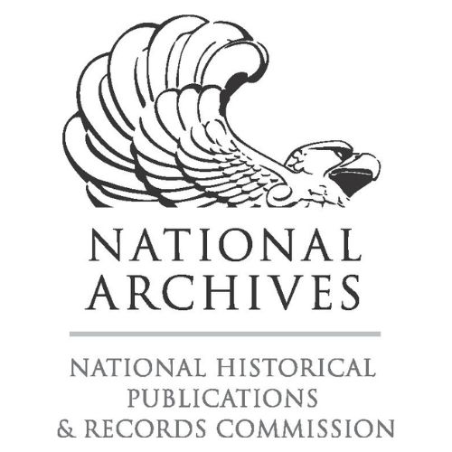 Black and white “National Archives” emblem with a stylized eagle above the commission name