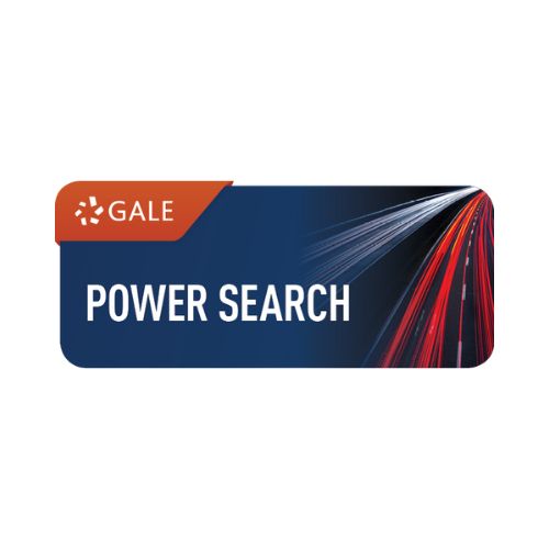 Blue “Gale Power Search” banner with streaks of light resembling fast motion trails