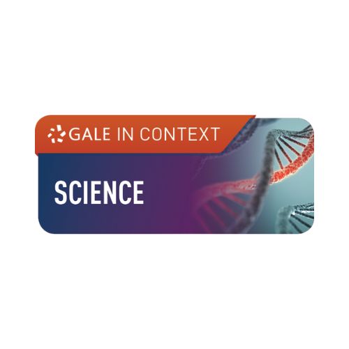 Orange “Gale In Context” banner with DNA strands beside the word “Science”