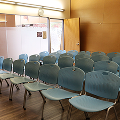 four rows of empty chairs