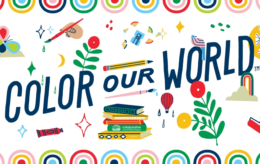 News image decorative color our world text